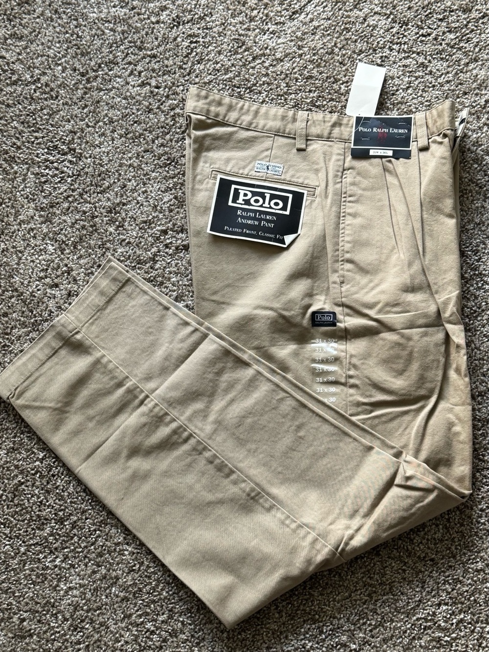Polo by Ralph Lauren Men’s Tan Khaki Chino Pants